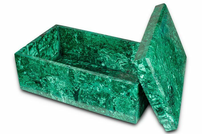 Wide Malachite Jewelry Box - DR Congo #335719